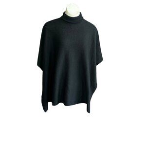 Hugo Boss Black Tan Reversible Poncho 100% Wool READ